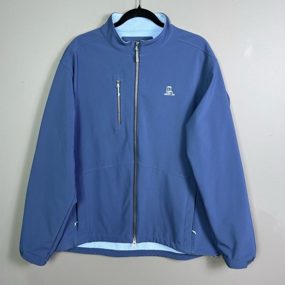 Peter Millar jacket XL Crown Sport soft shell performance blue full zip golf